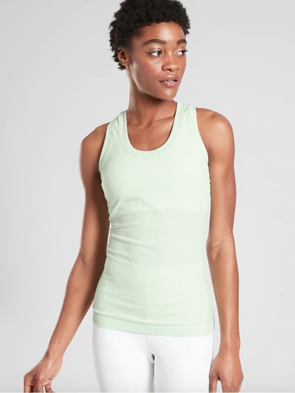 Athleta Momentum Seamless Racerback Tank Top Mint Green Size Medium